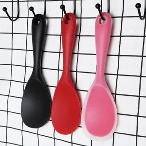 Silicone Rice Spoon Heat Resistant Non Stick Rice Paddle Kitchen Cooking Utensil Ergonomic Design Easy to Clean