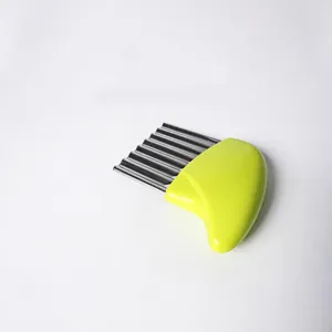 Stainless Steel Wavy Potato Cutter Kitchen Vegetable Slicer Chopper With Colorful Plastic Handle For Home Cooking
