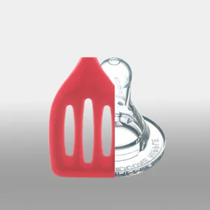 Silikon Schlitzspatel Kuechen Kochwerkzeug hitzebestaendig ideal fuer Antihaftpfanne rot