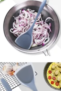 Spatule de cuisine en silicone résistante à la chaleur pour poêle antiadhésive