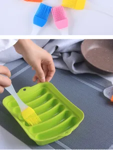 Silicone basting brush and mold set for baking barbecue oil brush heat resistant kitchen tool