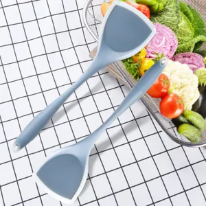 Spatule de Cuisine en Silicone Monopèce Résistante à la Chaleur Antiadhésif Ustensiles de Cuisine Louche Écumoire Set d'Outils