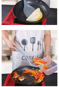 Heat-resistant flexible silicone cooking spatula turner for non-stick frying pans kitchen tools