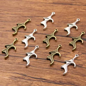 Alloy Bat Wing Charms DIY Jewelry Pendants Antique Silver Bronze Craft Accessories 13x31mm