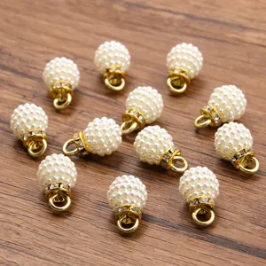 DIY pendentifs perles avec strass élégants pour collier bracelet décoration de sac