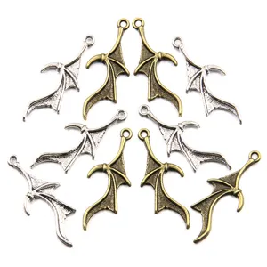 Wholesale 2 colors bat wing metal charms pendants DIY phone bag accessories main view