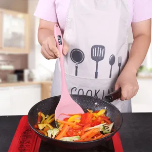 Stainless Steel Core Silicone Spatula Heat Resistant Anti Scalding Integrated Cooking Spatula Kitchen Tools