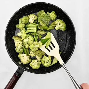 Ustensile de Cuisine en Silicone avec Manche en Acier Inoxydable Antiadhésif Spatule de Cuisson
