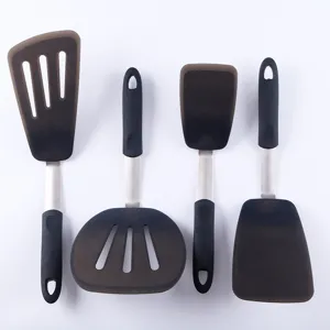 Silicone kitchen spatula set non-stick cooking turners heat resistant kitchen tools 4pcs