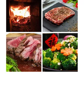 Detailed kitchen cooking scene displaying fresh food ingredients and culinary steps.