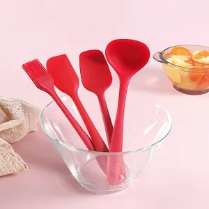Silicone Kitchen Utensils Heat Resistant Non-Stick Cookware Cooking Tool Soup Spoon Spatula Oil Brush Scraper Kitchen Gadgets Set