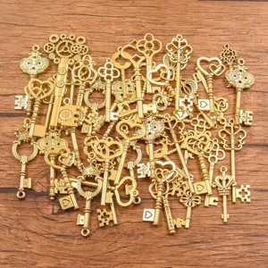 DIY Legierung Schlüssel Anhänger Vintage Steampunk Schmuck Zubehör Set Konvolut.