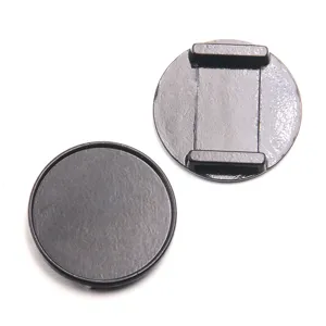 Electrophoretischer schwarzer DIY-Schmuck, runde Edelstueckbasis und Lederarmband-Schnallenteile.