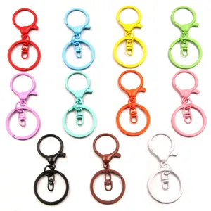 Colorful metal lobster clasp keychains 11 colors DIY jewelry accessories craft making supply