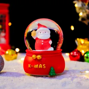 Weihnachten Weihnachtsmann Mini Schneekugel leuchtendes Nachtlicht Schlafzimmer Deko Geschenk.
