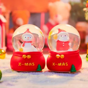 Weihnachten Mini Schneekugel Nachtlicht LED leuchtend Schlafzimmer Ornament Geschenk