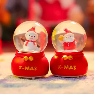 Mini Weihnachts-Schneekugel Nachtlicht LED Tischdeko leuchtendes Weihnachtsgeschenk