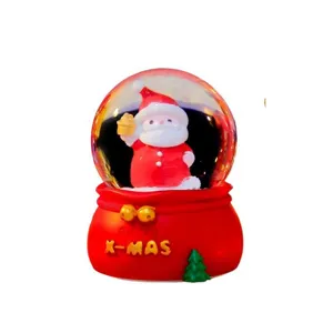 Weihnachtsmann Mini Schneekugel Nachtlicht leuchtende Deko für Schlafzimmer Weihnachtsgeschenke
