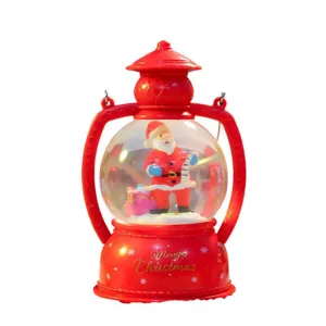 Weihnachtliche tragbare leuchtende Nachtlicht Dekoration Weihnachtsmann Schneekugel Lampe