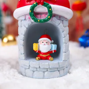 Weihnachtsmann Schornstein Nachtlicht Figur, süße Feiertag Tischdeko für das Schlafzimmer.