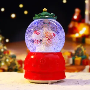 Weihnachtsschneekugel leuchtende Spieluhr Feiertagsgeschenk Tischdeko festliches Kinderspielzeug
