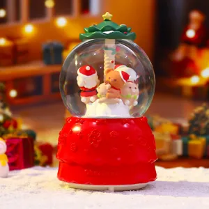 Weihnachts Schneekugel Spieluhr, beleuchtete Wasserball Feiertagsgeschenk und Tischdeko.