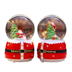 Weihnachts Weihnachtsmann Schneekugel Spieluhr mit Licht festliche Geschenk Deko für Party.