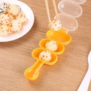 3-compartiment rijstbal maker DIY sushi mal keuken kookgereedschap voor kinderen en thuis