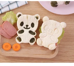 Vista dettagliata di simpatico stampo per panini orsetto, perfetto per cucina DIY e bambini.
