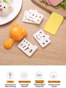 Kit de moule a riz en forme d'ours mignon DIY sushi bento cuisine outils de cuisson