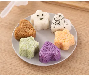 Niedliches DIY Reisbällchen Formenset, Herz und Stern Form, perfekt für Bento und Kinderessen.