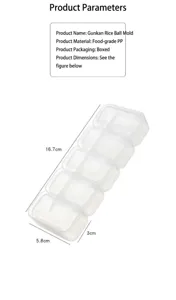 Stampo per Polpette di Riso Sushi a 5 Compartimenti PP Trasparente DIY Utensile Cucina
