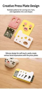 DIY dessin animé animal boule de riz moule cuisine sushi fabricant outil mignon ours cochon