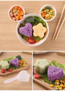 DIY niedliche Reisbällchen Form Set für Kinder Sushi und Baby Beikost Zubereitung.