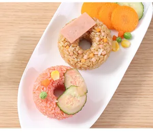 Stampo per polpette di riso ciambella utensile da cucina per preparare sushi bento.