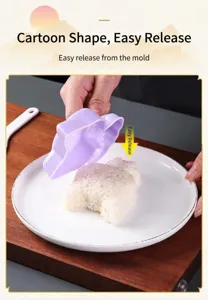 Cartoon cat rice mold DIY cute animal sushi maker kitchen baking tool for kids bento box