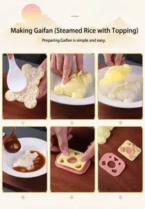 Bären Reisform Set für DIY süße Curry Gerichte und Kinder Bento Boxen Küchenbackwerkzeuge.