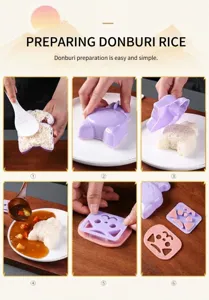 Cartoon cat rice ball mold cute bento DIY curry rice shaping tool kitchen accessory