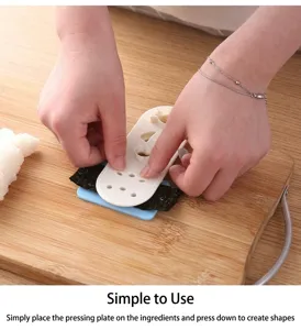 DIY seal shape sushi rice mold cute animal nori puncher kitchen bento baking tool easy press