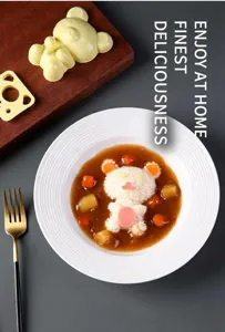 Bärchen Reisbällchen Form Set DIY süße Bento Werkzeuge Kinder Esslöffel Küchenzubehör