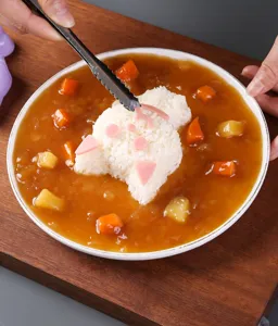 Cat rice mold for cute curry dishes, DIY sushi and bento maker kitchen baking tool details.