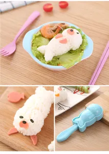 DIY seal rice mold sushi bento maker tool kitchen baking accessory for cute cartoon food shapes.