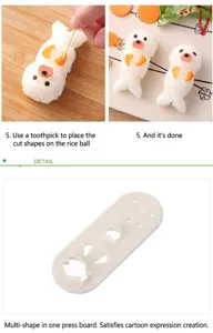 DIY seal rice mold cartoon sushi maker kitchen bento baking tool for cute kids lunch food shaping