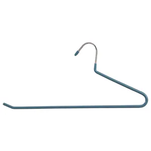 Goose neck pants hanger non slip open ended metal clothes hanger for wardrobe storage organizer