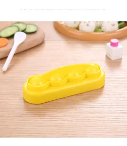 4-Kugel Reiskugel Form Küche DIY Sushi Werkzeug Kunststoff Schüttler Backzubehör