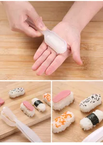DIY sushi mold transparent plastic rice ball maker kitchen tool for Japanese cuisine making