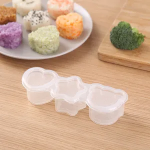 Stampo per Polpette di Riso Sushi Cartoon Trasparente Plastica Bento Maker Strumento da Cucina