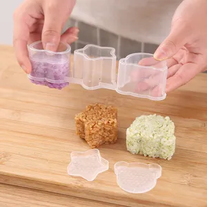 Set di stampi per polpette di riso sushi fai da te, simpatico cuore stella orso bento.