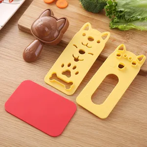 Set de molde de bola de arroz de perro lindo DIY, herramienta de horneado para sushi.
