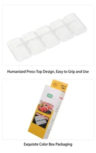 Set stampi per sushi in plastica con coperchio a pressione e confezione colorata per bento.